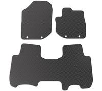 Carsio Car Mats For Honda Jazz Taxi 2008-2011 Tailored Fit Rubber Floor Mat Set Complete Accessory Black Custom Fitted - Anti-Slip Backing, Heavy Duty & Waterproof
