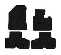 Carsio Car Mats For Kia Carens 2013+ Onwards 3mm 4pc Set Tailored Fit Rubber Floor Mat Complete Accessory Black Custom Fitted - Anti-Slip Backing, Heavy Duty & Waterproof