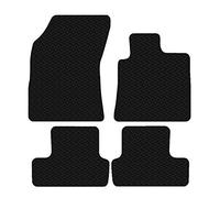 Carsio Car Mats For Renault Megane 2017+ Onwards 3mm 4pc Set Tailored Fit Rubber Floor Mat Complete Accessory Black Custom Fitted - Anti-Slip Backing, Heavy Duty & Waterproof