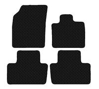 Carsio Car Mats For Volvo XC90 2015 - Onwards 3mm 4pc Set Tailored Fit Rubber Floor Mat Complete Accessory Black Custom Fitted - Anti-Slip Backing, Heavy Duty & Waterproof