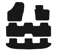 Carsio Car Mats For VW Sharan 2010+ Onwards 3mm 4pc Set Tailored Fit Rubber Floor Mat Complete Accessory Black Custom Fitted - Anti-Slip Backing, Heavy Duty & Waterproof