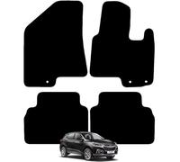 Carsio Carpet Car Mats For 4 Piece Set With Clips - Hyundai IX35 Tailored Fit Floor Mat Complete Accessory Black Custom Fitted - All Weather, Anti-Slip Backing & Black Trim