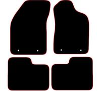Carsio Carpet Car Mats For Alfa Romeo Giulietta 2014-2016 manual Tailored Fit Floor Mat Set Complete Accessory Black Custom Fitted - All Weather, Anti-Slip Backing & Red Trim