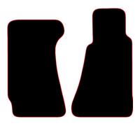 Carsio Carpet Car Mats For Aston Martin Vantage 2 Piece Set Tailored Fit Floor Mat Complete Accessory Black Custom Fitted - All Weather, Anti-Slip Backing & Red Trim