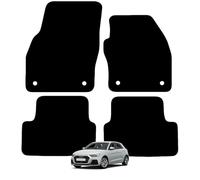 Carsio Carpet Car Mats For Audi A1 2018+ Onwards Tailored Fit Floor Mat Set Complete Accessory Black Custom Fitted - All Weather, Anti-Slip Backing & Black Trim