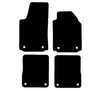 Carsio Carpet Car Mats For Audi A2 2000 2005 4 Piece Set with 4 Clips Tailored Fit Floor Mat Complete Accessory Black Custom Fitted - All Weather, Anti-Slip Backing & Black Trim