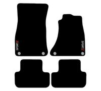 Carsio Carpet Car Mats For Audi A5 2 Door Coupe 2007 to 2016 with Sport Logo Tailored Fit Floor Mat Complete Accessory Custom Fitted - All Weather, Anti-Slip Backing & Black Trim