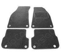 Carsio Carpet Car Mats For Audi A6 C6 Facelift 2009 to 2011 4 Piece Set Tailored Fit Floor Mat Complete Accessory Black Custom Fitted - All Weather, Anti-Slip Backing & Black Trim