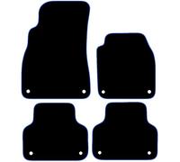 Carsio Carpet Car Mats For Audi Q8 2019+ Onwards Tailored Fit Floor Mat Set Complete Accessory Black Custom Fitted - All Weather, Anti-Slip Backing & Blue Trim