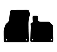 Carsio Carpet Car Mats For Audi TT Convertible 2014 Onwards 2 Piece Set Tailored Fit Floor Mat Complete Accessory Black Custom Fitted - All Weather, Anti-Slip Backing & Black Trim