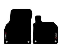 Carsio Carpet Car Mats For Audi TT Convertible MK3 2014 onwards with Sport logo Tailored Fit Floor Mat Complete Accessory Custom Fitted - All Weather, Anti-Slip Backing & Black Trim