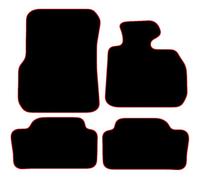 Carsio Carpet Car Mats For BMW 3 Series F30/F31 2012 Onwards 4 Piece Set Tailored Fit Floor Mat Complete Accessory Black Custom Fitted - All Weather, Anti-Slip Backing & Red Trim