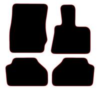 Carsio Carpet Car Mats For BMW X3 F25 2010 2017 4 Piece Set Tailored Fit Floor Mat Complete Accessory Black Custom Fitted - All Weather, Anti-Slip Backing & Red Trim