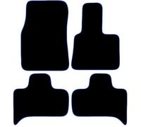 Carsio Carpet Car Mats For BMW X5 E53 1999 2006 4 Piece Set Tailored Fit Floor Mat Complete Accessory Black Custom Fitted - All Weather, Anti-Slip Backing & Blue Trim