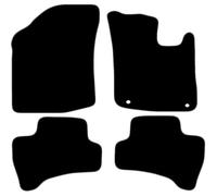 Carsio Carpet Car Mats For Citroen C1 2012 to 2014 2 Clip Version 4 Piece Set Tailored Fit Floor Mat Complete Accessory Black Custom Fitted - All Weather, Anti-Slip Backing & Grey Trim