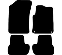 Carsio Carpet Car Mats For Citroen C3 2010 to 2016 4 Piece Set with 4 Clips Tailored Fit Floor Mat Complete Accessory Black Custom Fitted - All Weather, Anti-Slip Backing & Grey Trim