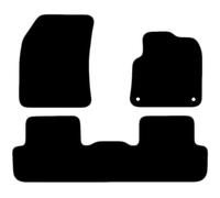 Carsio Carpet Car Mats For Citroen DS DS7 Crossback 2017+ Onwards Tailored Fit Floor Mat Set Complete Accessory Black Custom Fitted - All Weather, Anti-Slip Backing & Grey Trim