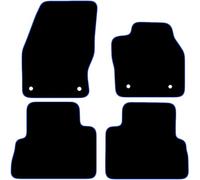 Carsio Carpet Car Mats For Ford C Max 2015 to 2019 Tailored Fit Floor Mat Set Complete Accessory Black Custom Fitted - All Weather, Anti-Slip Backing & Blue Trim