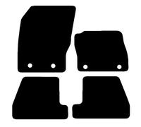 Carsio Carpet Car Mats For Ford Focus MK3 2014 onwards 4 Piece Set with 4 Clips Tailored Fit Floor Mat Complete Accessory Black Custom Fitted - All Weather, Anti-Slip Backing & Black Trim