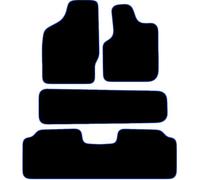 Carsio Carpet Car Mats For Ford Galaxy 7 Seater 1995 2006 Tailored Fit Floor Mat Complete Accessory Black Custom Fitted - All Weather, Anti-Slip Backing & Blue Trim