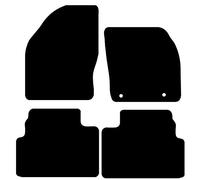 Carsio Carpet Car Mats For Ford Kuga 2013 onwards 4 Piece Set with 2 Clips Tailored Fit Floor Mat Complete Accessory Black Custom Fitted - All Weather, Anti-Slip Backing & Black Trim
