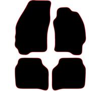 Carsio Carpet Car Mats For Ford Mondeo 2000 2007 Tailored Fit Floor Mat Complete Accessory Black Custom Fitted - All Weather, Anti-Slip Backing & Red Trim
