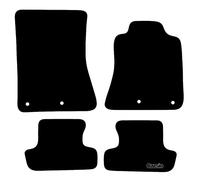Carsio Carpet Car Mats For Ford Mustang 2015+ Onwards 4 clips Tailored Fit Floor Mat Set Complete Accessory Black Custom Fitted - All Weather, Anti-Slip Backing & Black Trim