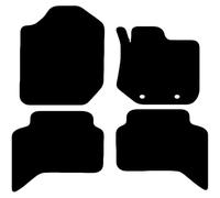 Carsio Carpet Car Mats For Ford Ranger Wildtrax 2012-2022 Double Cab Tailored Fit Floor Mat Set Complete Accessory Black Custom Fitted - All Weather, Anti-Slip Backing & Black Trim