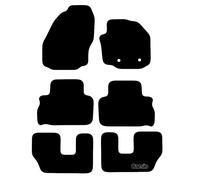 Carsio Carpet Car Mats For Ford S-Max 2011 to 2014 7 Seater Tailored Fit Floor Mat Set Complete Accessory Black Custom Fitted - All Weather, Anti-Slip Backing & Black Trim