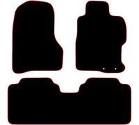Carsio Carpet Car Mats For Honda Civic 2001 to 2006 (5 Door) Tailored Fit Floor Mat Complete Accessory Black Custom Fitted - All Weather, Anti-Slip Backing & Red Trim