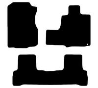 Carsio Carpet Car Mats For Honda CRV 2006 2012 Automatic 3 Piece Set Tailored Fit Floor Mat Complete Accessory Black Custom Fitted - All Weather, Anti-Slip Backing & Black Trim