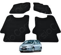 Carsio Carpet Car Mats For Honda Jazz 2002 2008 4 Piece Set with 2 Clips Tailored Fit Floor Mat Complete Accessory Black Custom Fitted - All Weather, Anti-Slip Backing & Black Trim