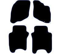 Carsio Carpet Car Mats For Honda Jazz 2002 2008 4 Piece Set with 2 Clips Tailored Fit Floor Mat Complete Accessory Black Custom Fitted - All Weather, Anti-Slip Backing & Blue Trim