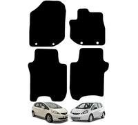 Carsio Carpet Car Mats For Honda Jazz 2011 to 2015 4 Piece Set Tailored Fit Floor Mat Complete Accessory Black Custom Fitted - All Weather, Anti-Slip Backing & Black Trim