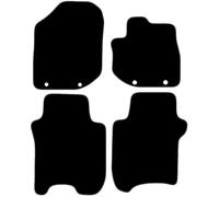 Carsio Carpet Car Mats For Honda Jazz 2011 to 2015 4 Piece Set Tailored Fit Floor Mat Complete Accessory Black Custom Fitted - All Weather, Anti-Slip Backing & Grey Trim