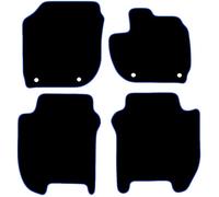 Carsio Carpet Car Mats For Honda Jazz Automatic 2015 Onwards 4 Piece Set Tailored Fit Floor Mat Complete Accessory Black Custom Fitted - All Weather, Anti-Slip Backing & Blue Trim