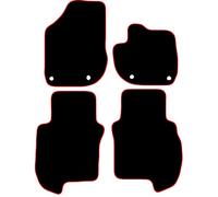 Carsio Carpet Car Mats For Honda Jazz hybrid 2020+ Onwards Tailored Fit Floor Mat Set Complete Accessory Black Custom Fitted - All Weather, Anti-Slip Backing & Red Trim