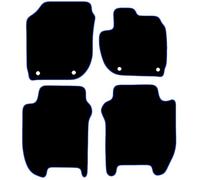 Carsio Carpet Car Mats For Honda Jazz Manual 2015 to 2018 4 Piece Set Tailored Fit Floor Mat Complete Accessory Black Custom Fitted - All Weather, Anti-Slip Backing & Blue Trim