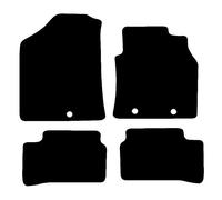 Carsio Carpet Car Mats For Hyundai i10 2014 onwards 4 Piece Set with 3 Clips Tailored Fit Floor Mat Complete Accessory Black Custom Fitted - All Weather, Anti-Slip Backing & Black Trim