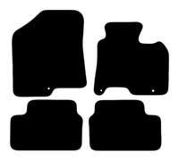 Carsio Carpet Car Mats For Hyundai i30 2012 Onwards 4 Piece Set with 3 Clips Tailored Fit Floor Mat Complete Accessory Black Custom Fitted - All Weather, Anti-Slip Backing & Grey Trim