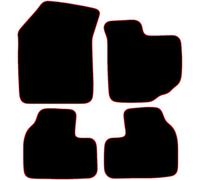 Carsio Carpet Car Mats For Hyundai Swift 2005 2010 Tailored Fit Floor Mat Complete Accessory Black Custom Fitted - All Weather, Anti-Slip Backing & Red Trim