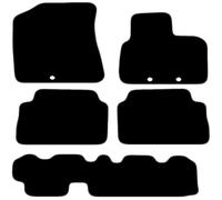 Carsio Carpet Car Mats For Kia Sorento 2012 to 2015 7 Seater 5 Piece Set Tailored Fit Floor Mat Complete Accessory Black Custom Fitted - All Weather, Anti-Slip Backing & Grey Trim