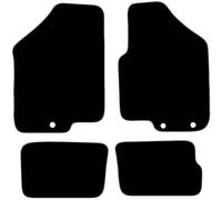 Carsio Carpet Car Mats For Kia Soul (2 clips driver mat) 2008-2011 Tailored Fit Floor Mat Set Complete Accessory Black Custom Fitted - All Weather, Anti-Slip Backing & Grey Trim