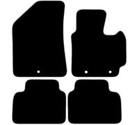 Carsio Carpet Car Mats For Kia Soul 2014 Onwards 4 Piece Set With 3 Clips Tailored Fit Floor Mat Complete Accessory Black Custom Fitted - All Weather, Anti-Slip Backing & Grey Trim