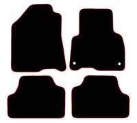 Carsio Carpet Car Mats For Kia Soul EV Electric 2019+ Onwards Tailored Fit Floor Mat Set Complete Accessory Black Custom Fitted - All Weather, Anti-Slip Backing & Red Trim