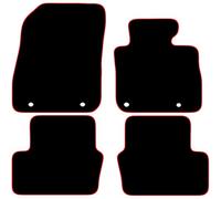 Carsio Carpet Car Mats For Mazda CX3 2015 Onwards 4 Piece Set Tailored Fit Floor Mat Complete Accessory Black Custom Fitted - All Weather, Anti-Slip Backing & Red Trim
