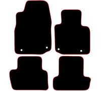 Carsio Carpet Car Mats For Mazda MX-30 EV 2020+ Onwards Tailored Fit Floor Mat Set Complete Accessory Black Custom Fitted - All Weather, Anti-Slip Backing & Red Trim