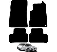 Carsio Carpet Car Mats For Mercedes A Class 2018+ Onwards 4 Piece Set Tailored Fit Floor Mat Complete Accessory Black Custom Fitted - All Weather, Anti-Slip Backing & Black Trim