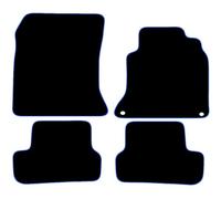 Carsio Carpet Car Mats For Mercedes B Class 2012 2018 4 Piece Set Tailored Fit Floor Mat Complete Accessory Black Custom Fitted - All Weather, Anti-Slip Backing & Blue Trim