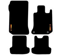 Carsio Carpet Car Mats For Mercedes C Class Coupe (Auto) 2011-2015 Made in Germany logo Tailored Fit Floor Mat Complete Accessory Custom Fitted - All Weather, Anti-Slip Backing & Black Trim